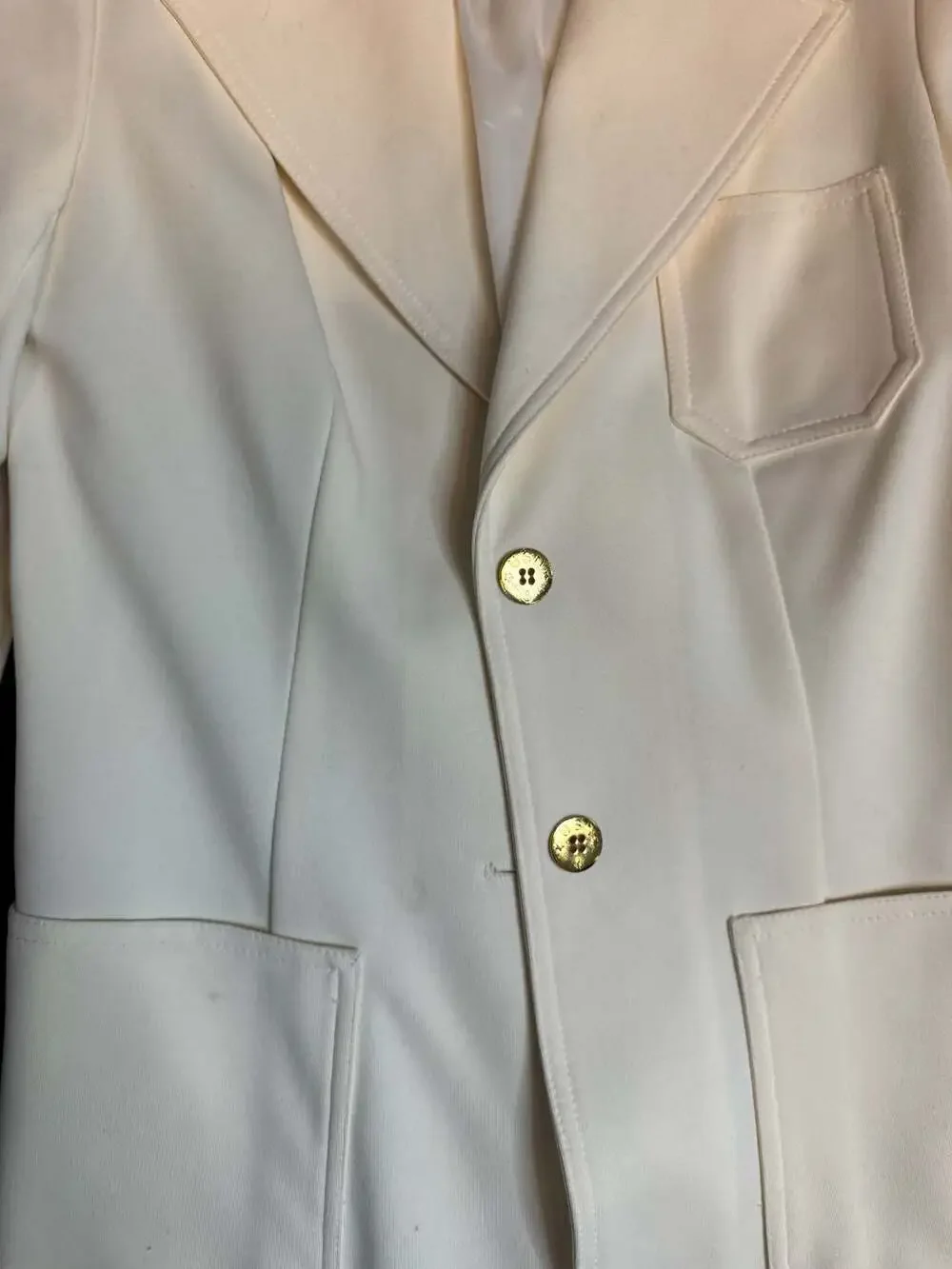 Vintage Alex Colman California Cream Two-Button Blazer Jacket - Picture 5 of 12